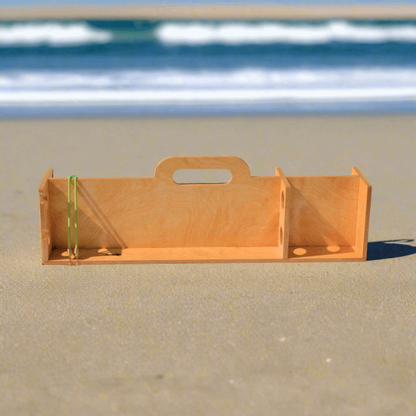 Mobilus meškerių stovas su rankena.  Mobilus meškerių dėklas skirtas 4 vnt. meškerėms.