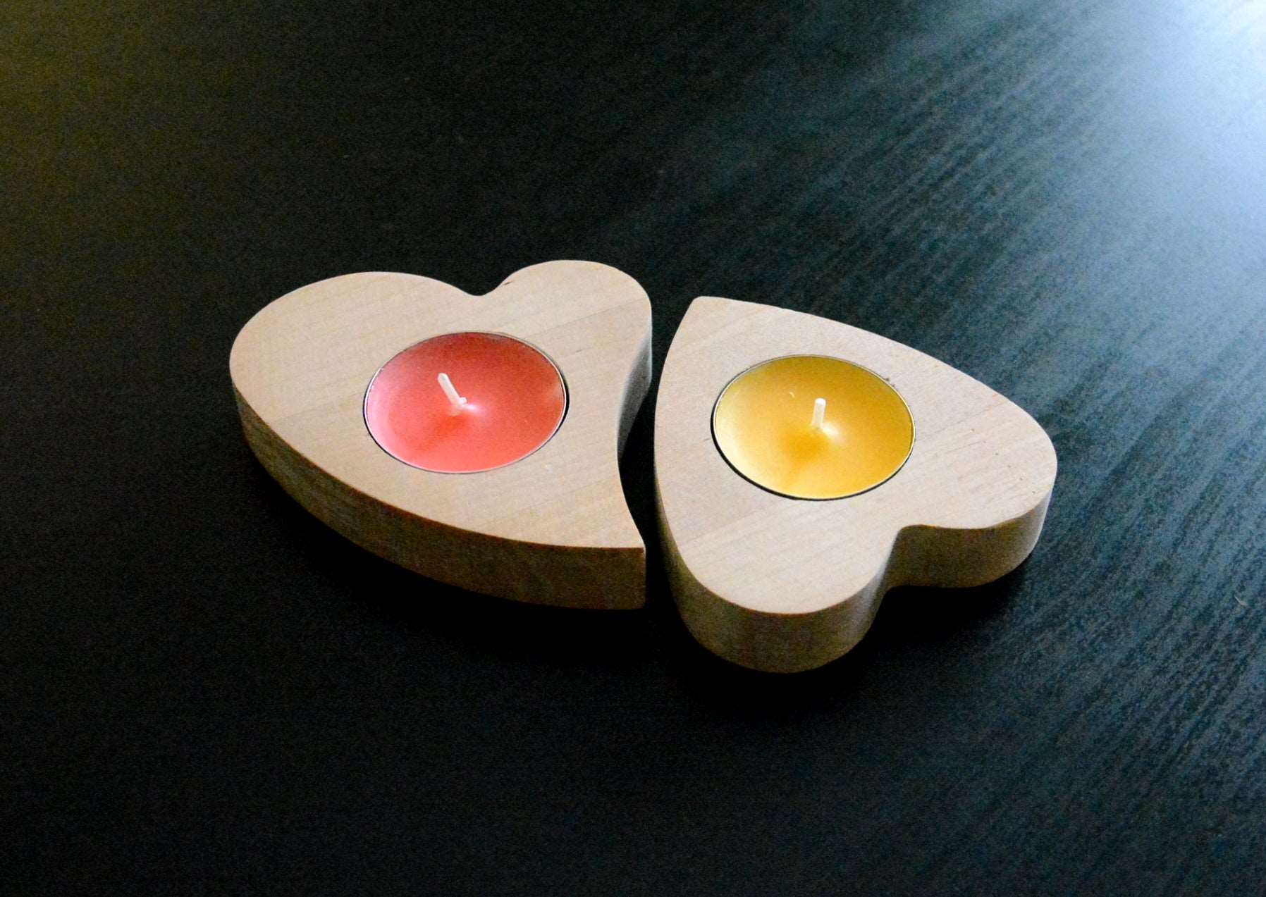 Arbatinės žvakidės - Širdutė (komplektas - 2vnt.)