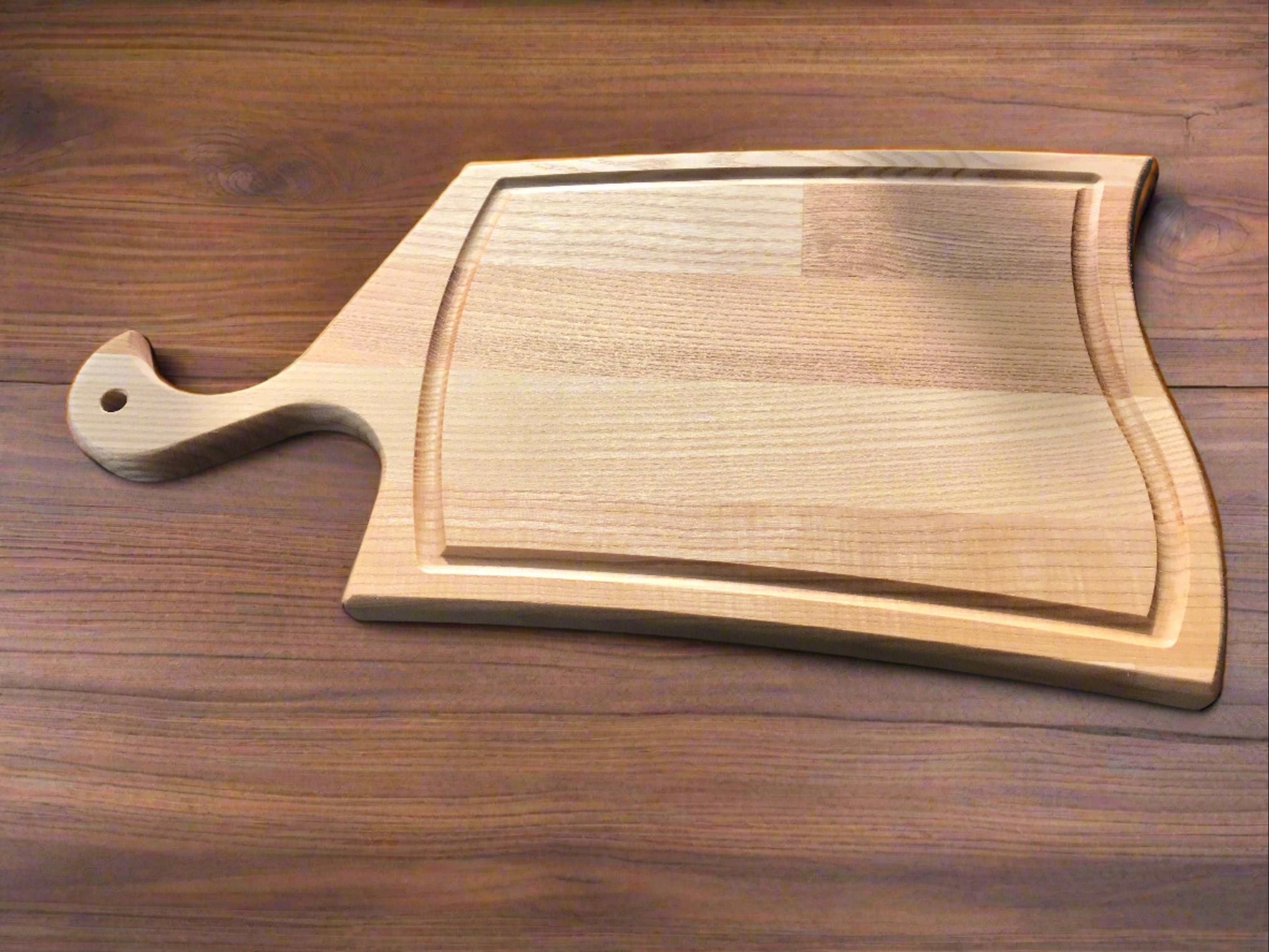 Medinė pjaustymo lentelė  40 cm x 22 cm x 2 cm - klijuotas uosis