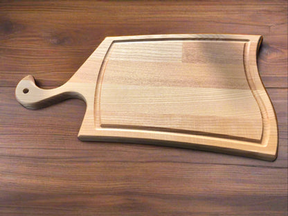 Medinė pjaustymo lentelė  40 cm x 22 cm x 2 cm - klijuotas uosis