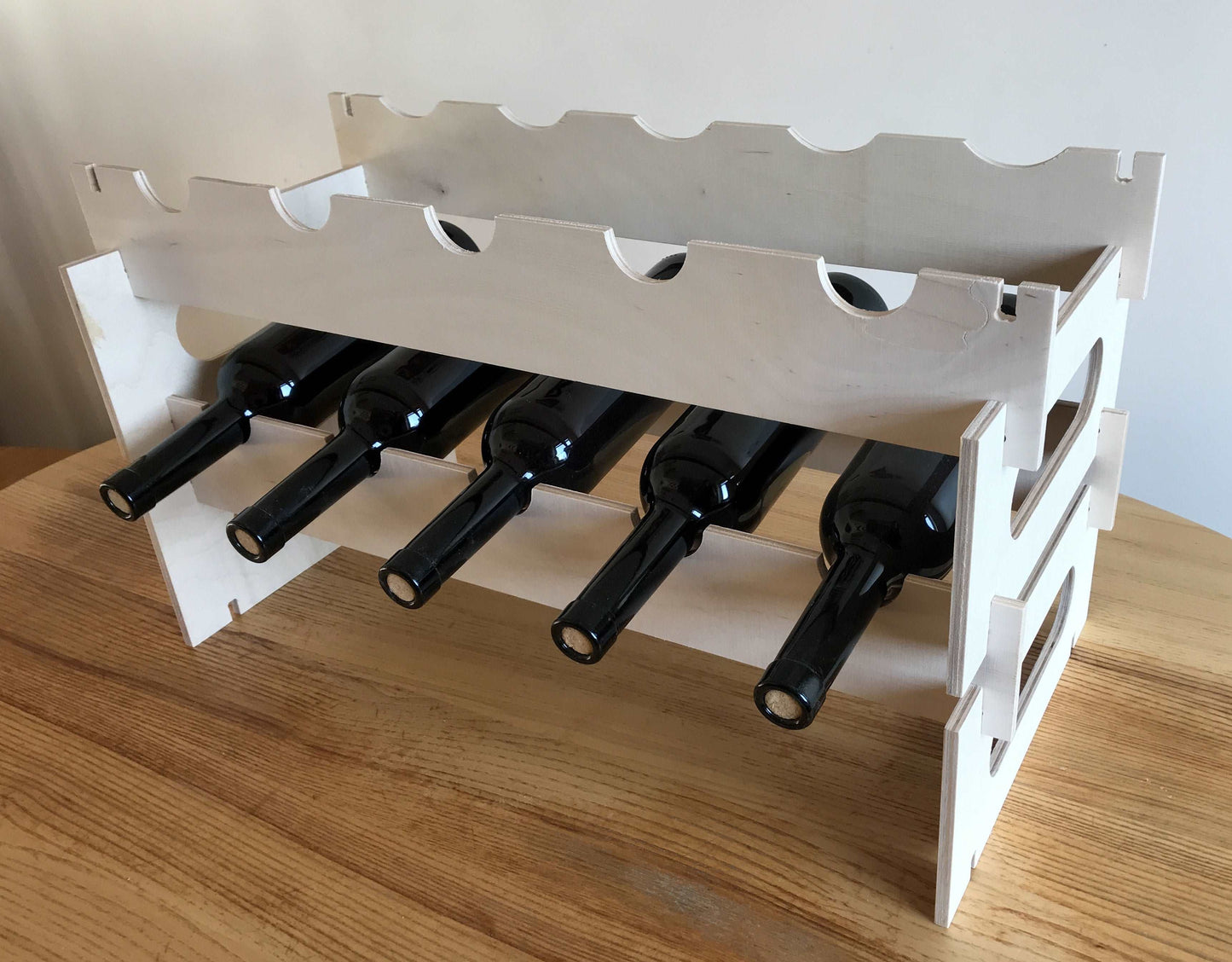 Modulinė, greito surinkimo vyno lentyna 19 cm. x 30 cm x 60 cm. (12 ir daugiau butelių).