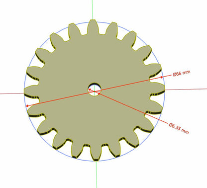 Sprocket wheels set. Gear set. CNC routing, Laser cutting, 3D printing, Hand cut digital files: svg, dxf, pdf, jpg, stl