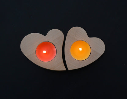 Arbatinės žvakidės - Širdutė (komplektas - 2vnt.)