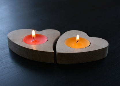 Arbatinės žvakidės - Širdutė (komplektas - 2vnt.)