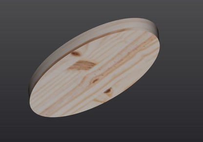 Žvakidė ovalo formos pušinė 8 cm.