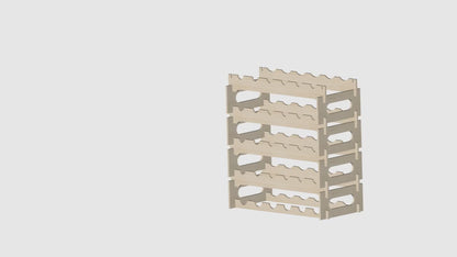 Modulinė, greito surinkimo vyno lentyna 19 cm. x 30 cm x 60 cm. (12 ir daugiau butelių).