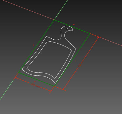 CNC router files - Cutting board. CNC files: svg, dxf, pdf, jpg