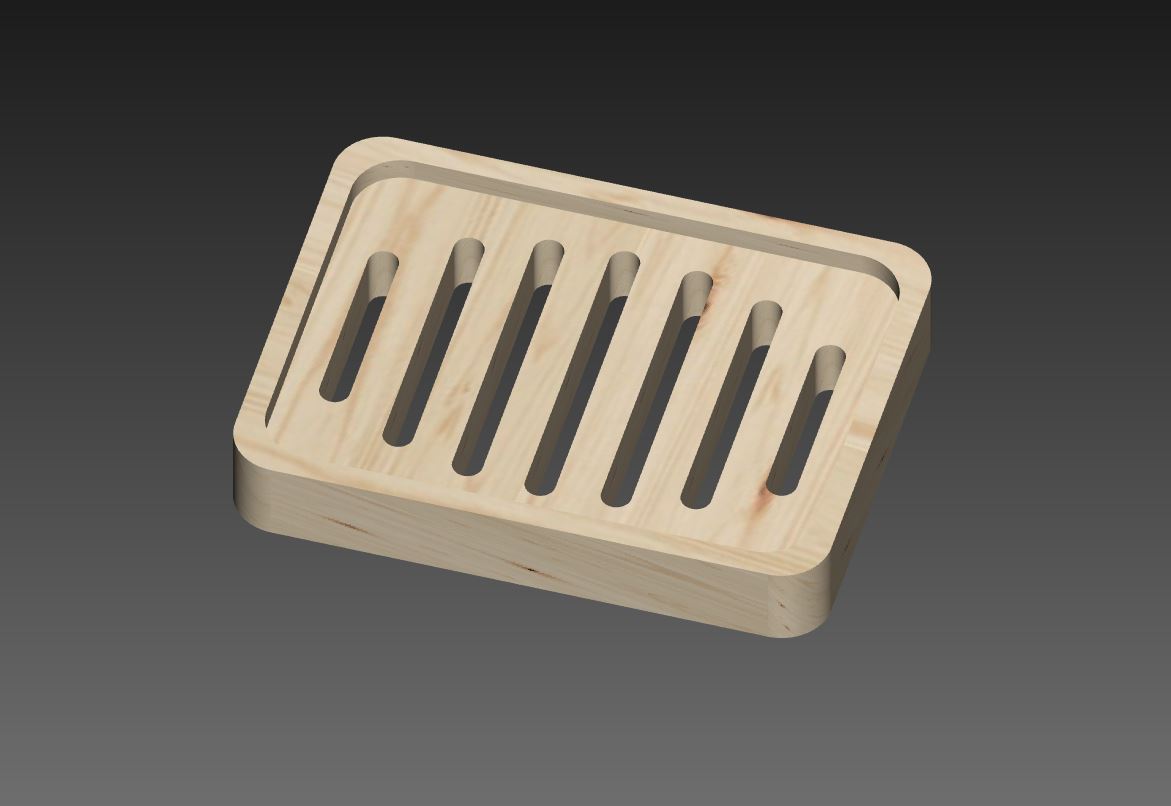 CNC router files - Soap dish. CNC files: svg, dxf, pdf, jpg
